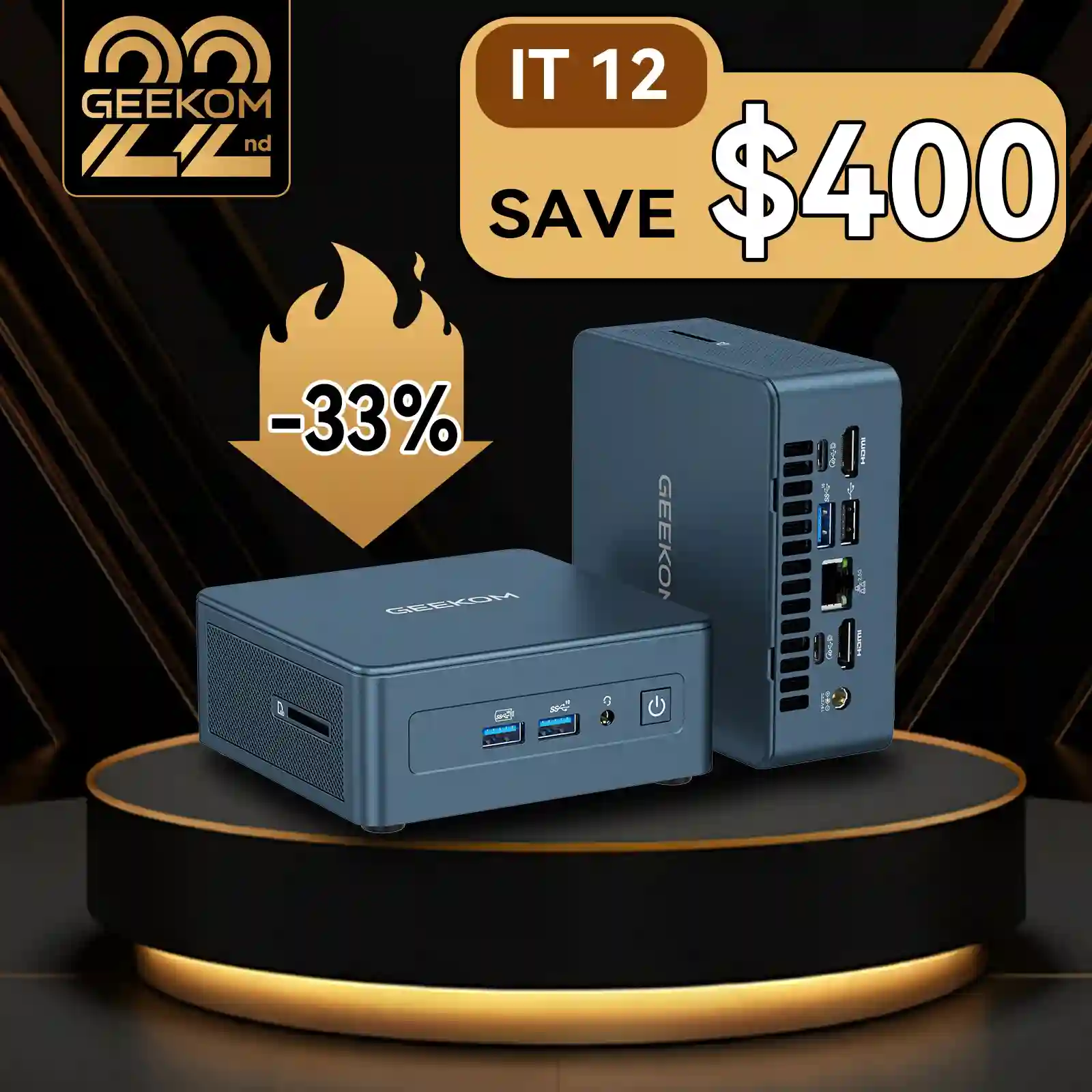 ミニPC GEEKOM A6 AMD Ryzen 7 6800H 32GB 1TB GEEKOM NUC A6 ミニPC |AMD Ryzen R7-6800H 搭載